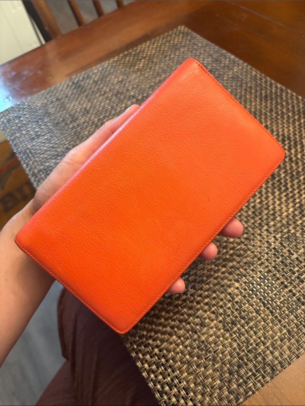 CHANEL Coral Embossed Soft Leather Long Wallet with Camellia Detail - Picture 9 of 9